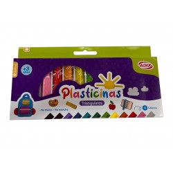 PLASTICINA TRIANG 12COL ADIX