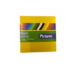 PAPEL LUSTRE 10X10CM 12COL...